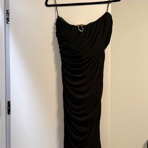 Ramy Brook Black Rushed Dress